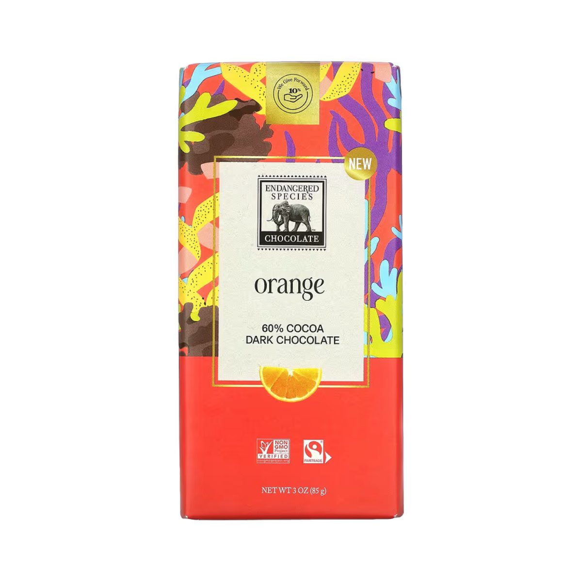 Orange Dark Chocolate Bar, 60% Cocoa (GF*)