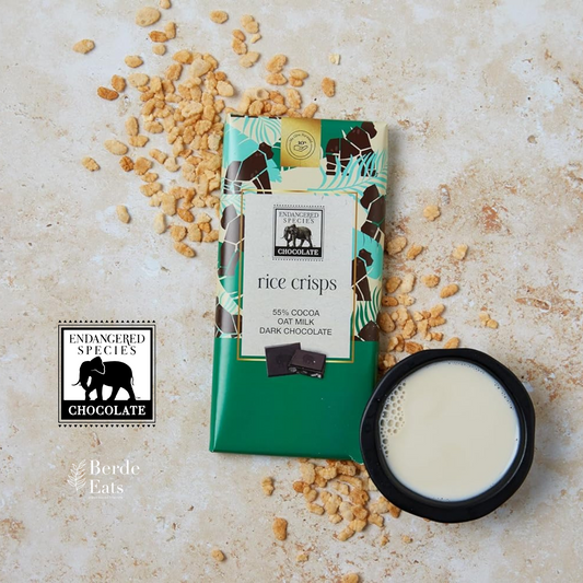 Rice Crisps w/ Oat Milk + 55% Cocoa Dark Chocolate Bar (GF*)