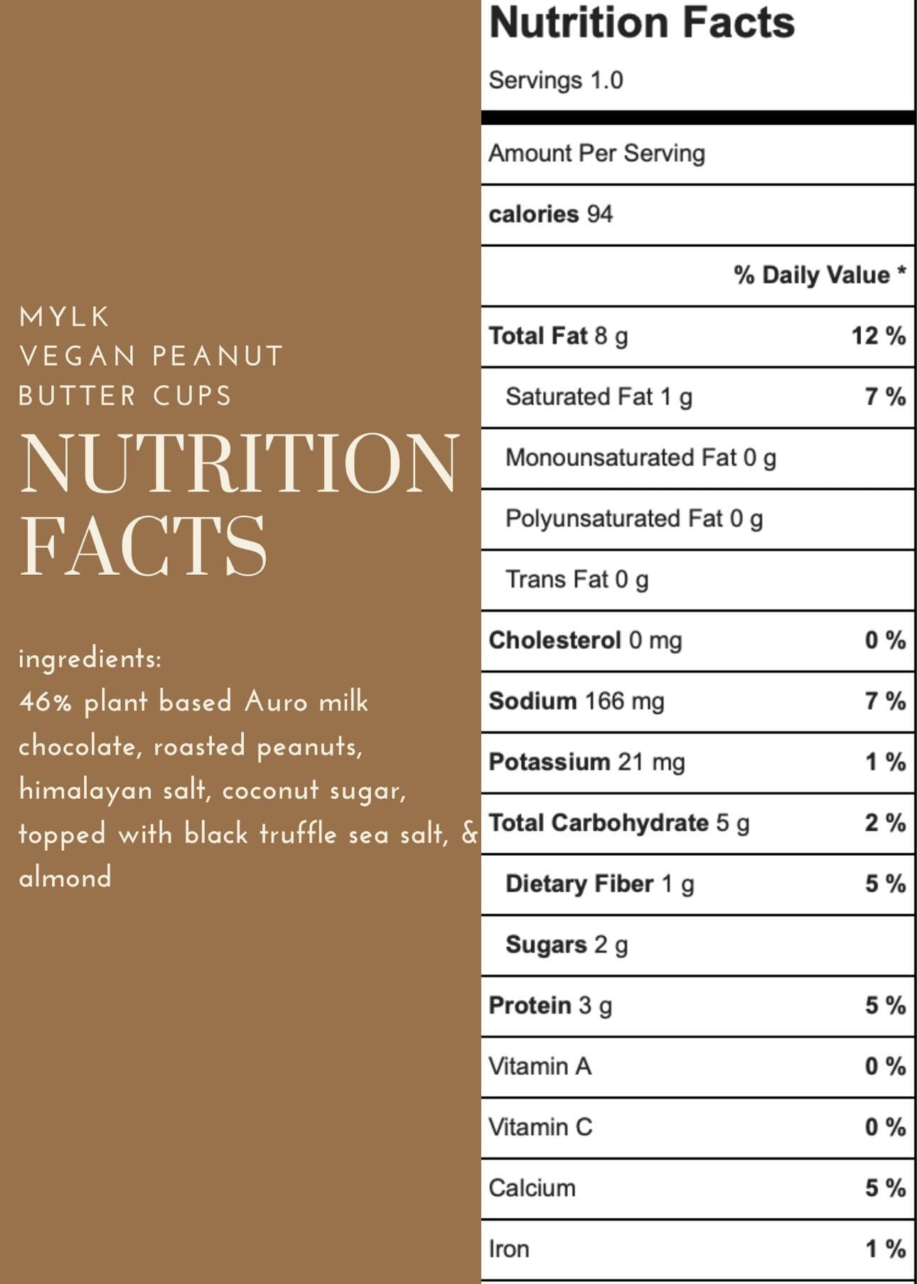 MYLK | Milk Chocolate Peanut Butter Cups (Box of 6) (GF*)