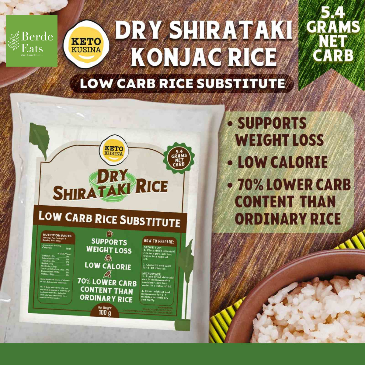 Dry Shirataki Konjac Rice