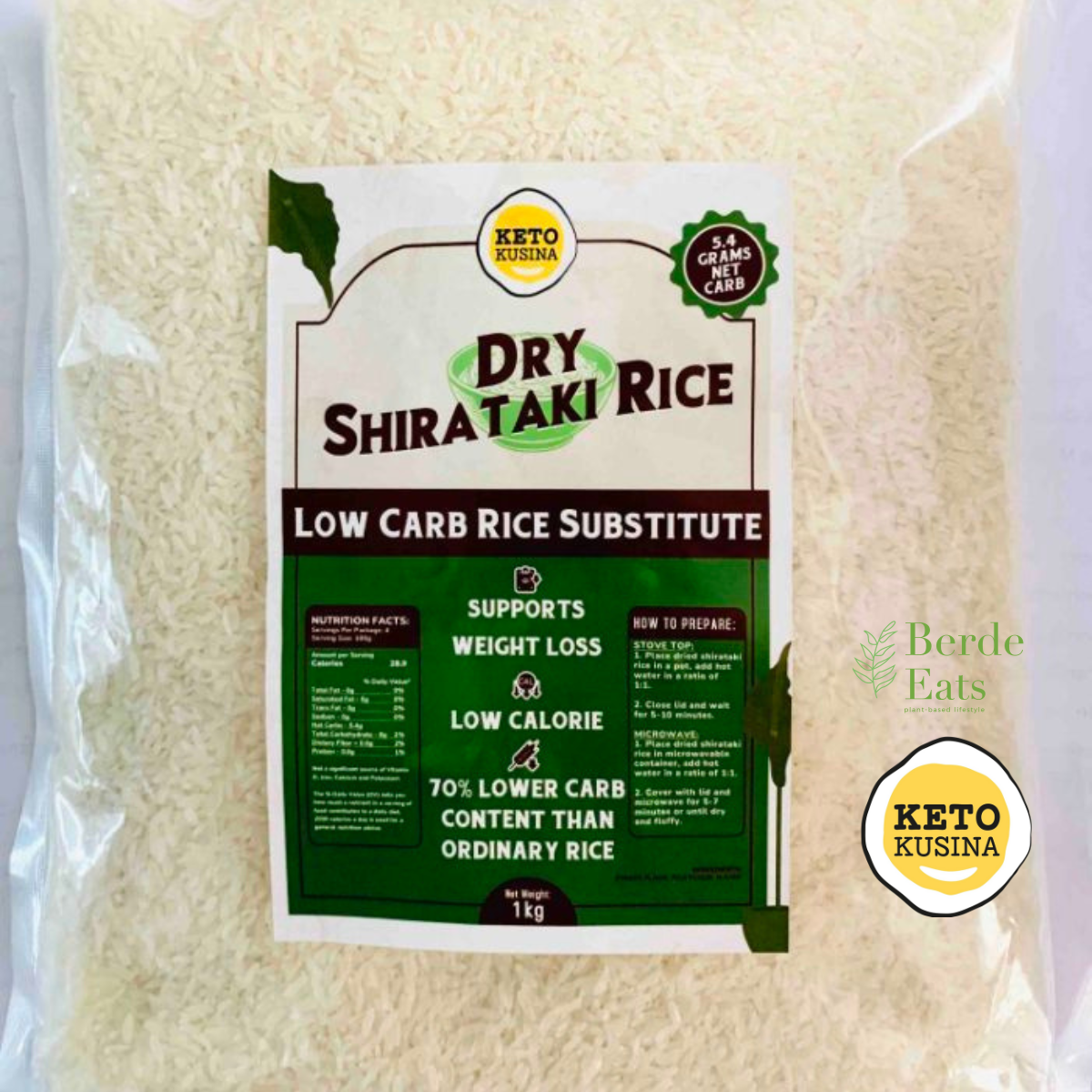 Dry Shirataki Konjac Rice