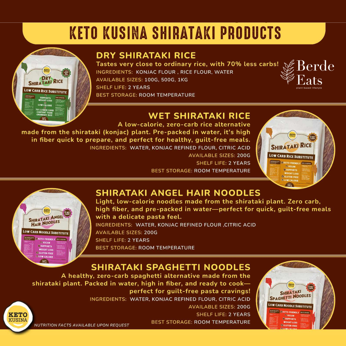 Dry Shirataki Konjac Rice