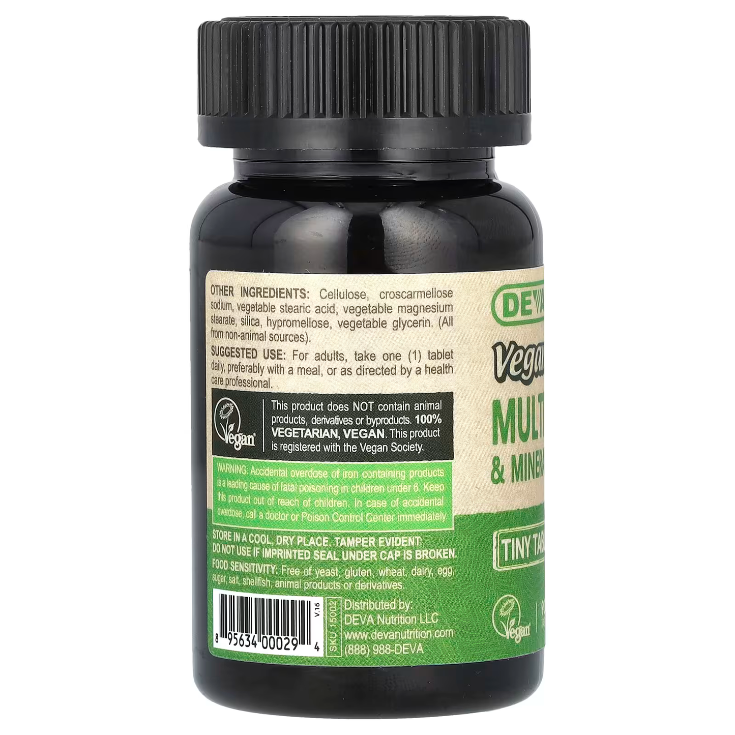 Vegan Multivitamin & Mineral Supplement (*GF)