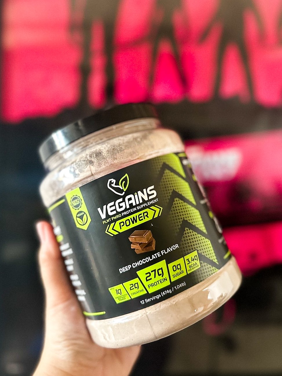 ⚡ POWER ⚡ Complete Plant-Based Protein Powder Deep Chocolate Flavor