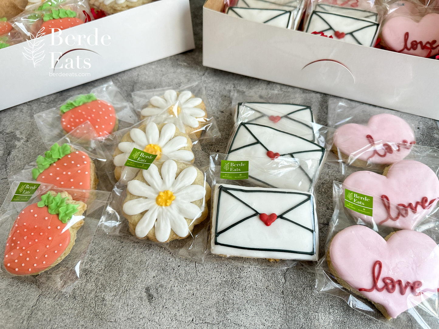 Valentines Sugar Cookie Box (set of 4)