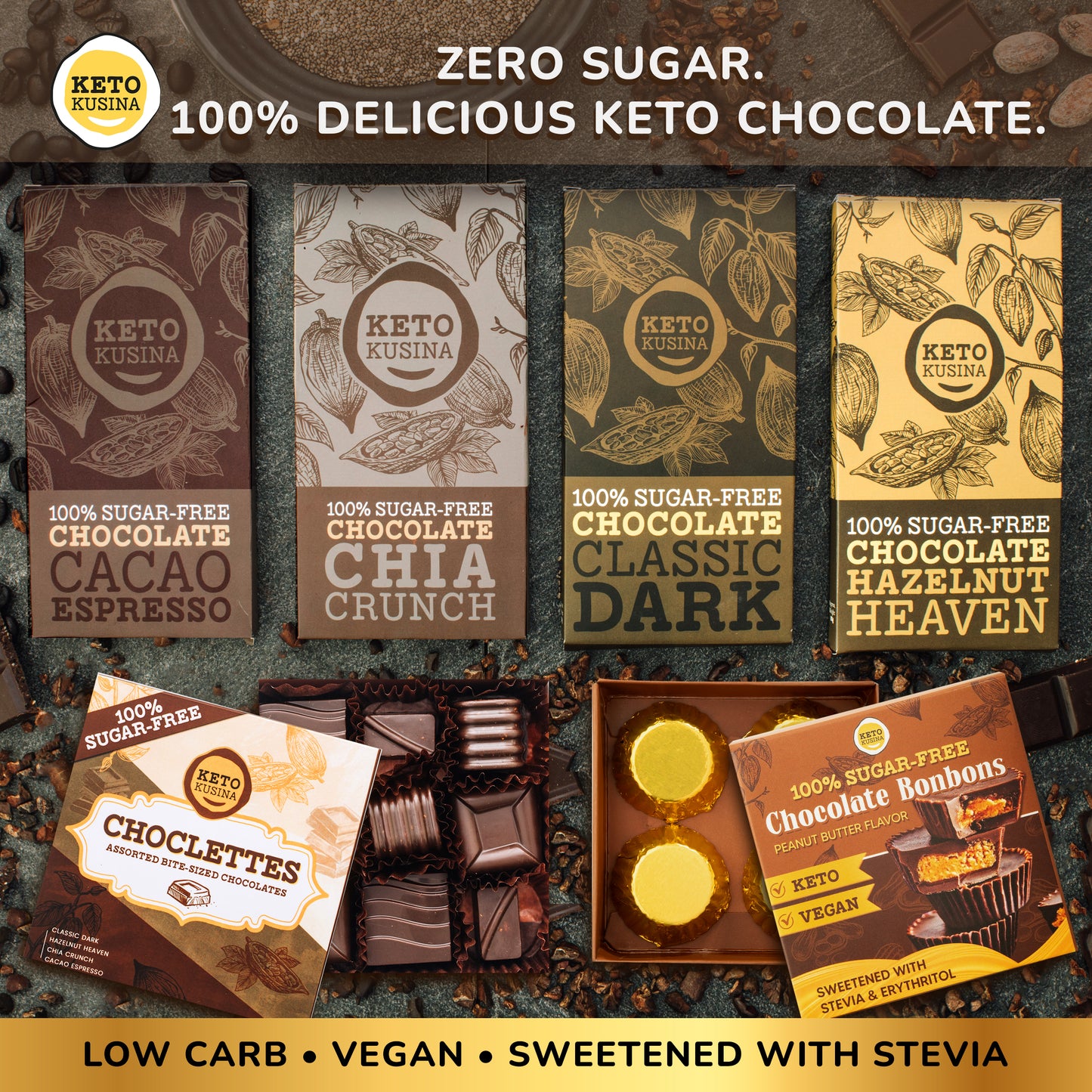 Dark Chocolate Bars (GF*)