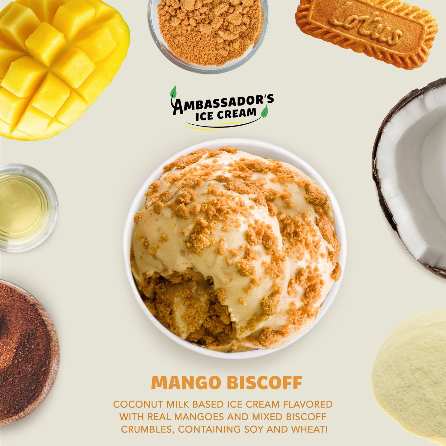 Ice Cream - Mango Biscoff