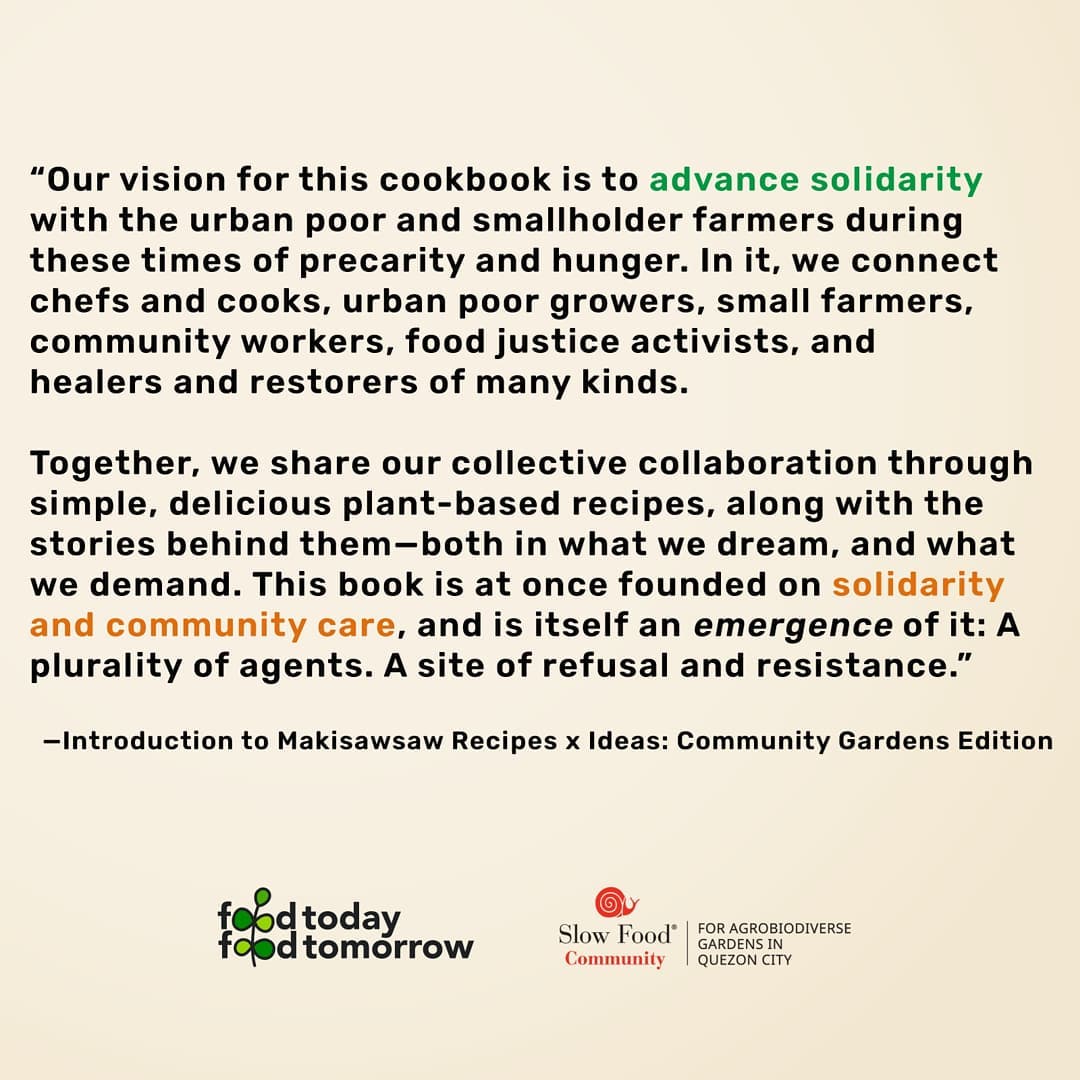 MAKISAWSAW: Recipes x Ideas, The Community Gardens Edition Cookbook