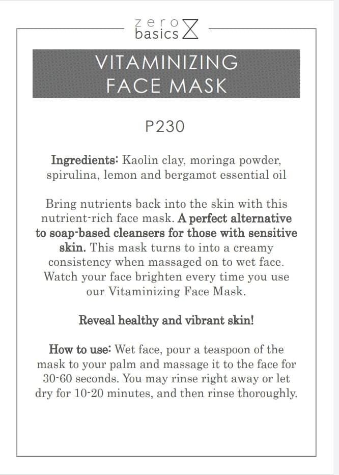 Vitaminizing Face Mask