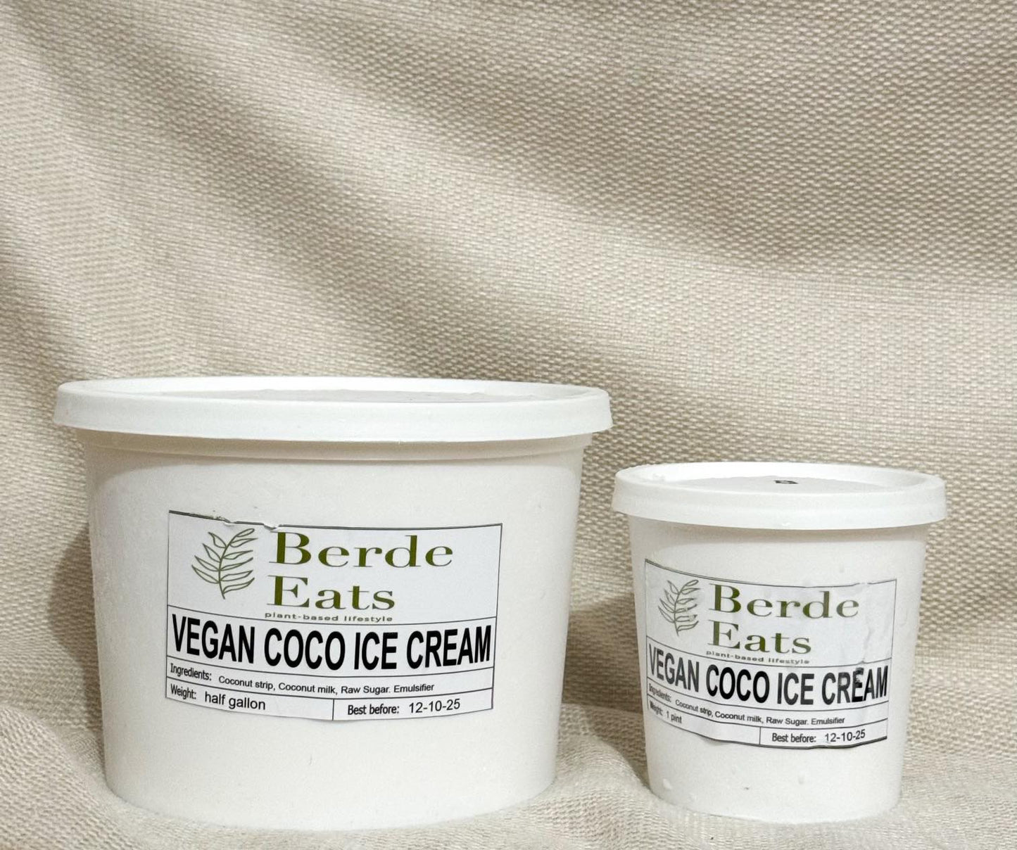 Classic Coconut Ice Cream w/ Coconut Strips  (GF*)