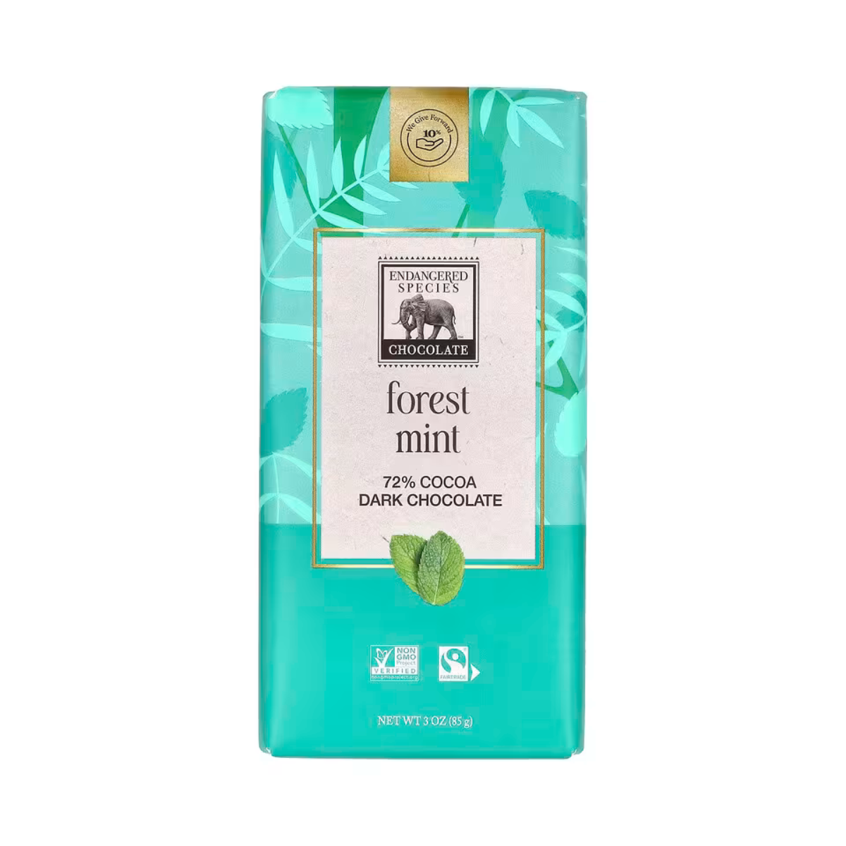 Forest Mint Dark Chocolate Bar, 72% Cocoa (GF*)