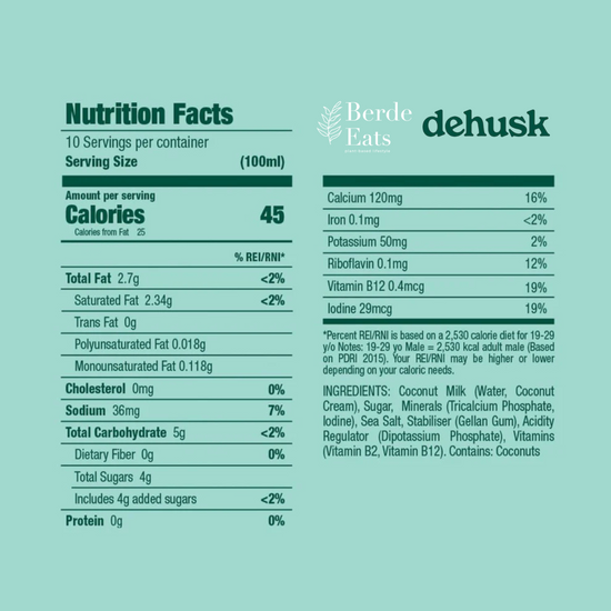 Dehusk Original Coconut Milk Drink – Berde Eats - Vegan Grocery