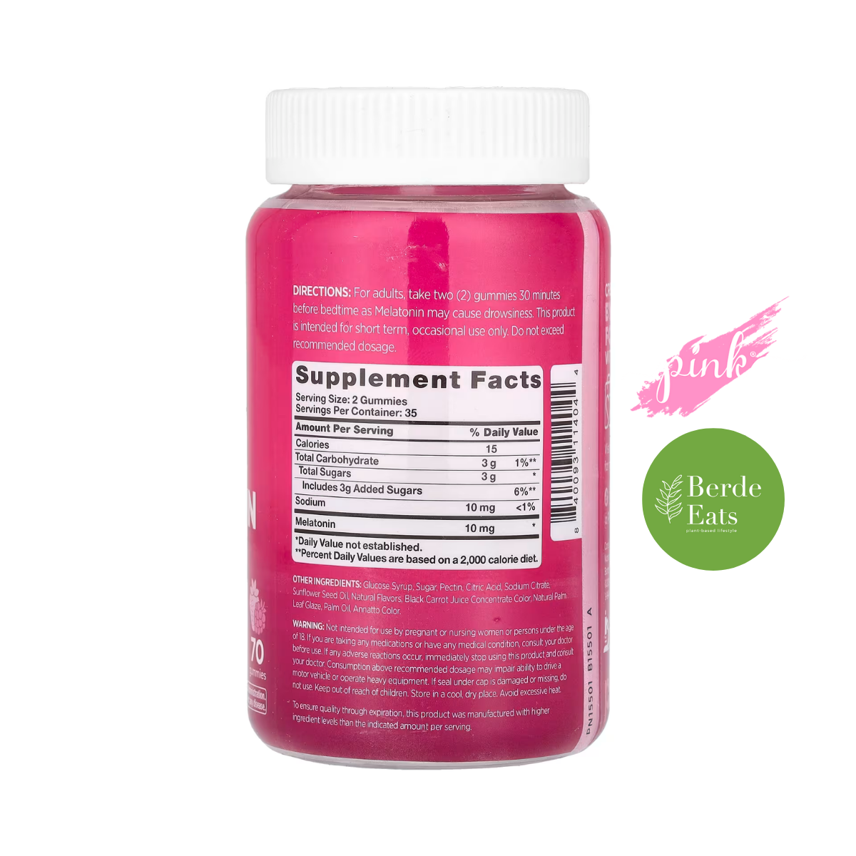 Sleep Melatonin Gummies, Natural Mixed Berry