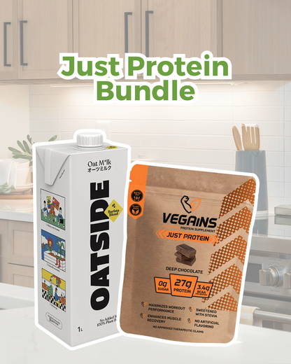 Vegains Chocolate Protein Milk Shake Bundle | Vegains + Oatside