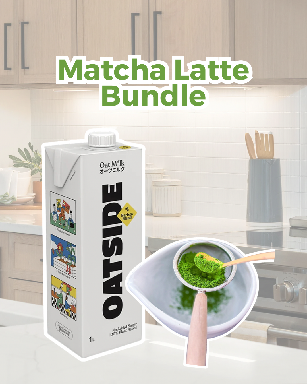Matcha Latte Bundle | Matcha Powder + Oatside Barista Blend