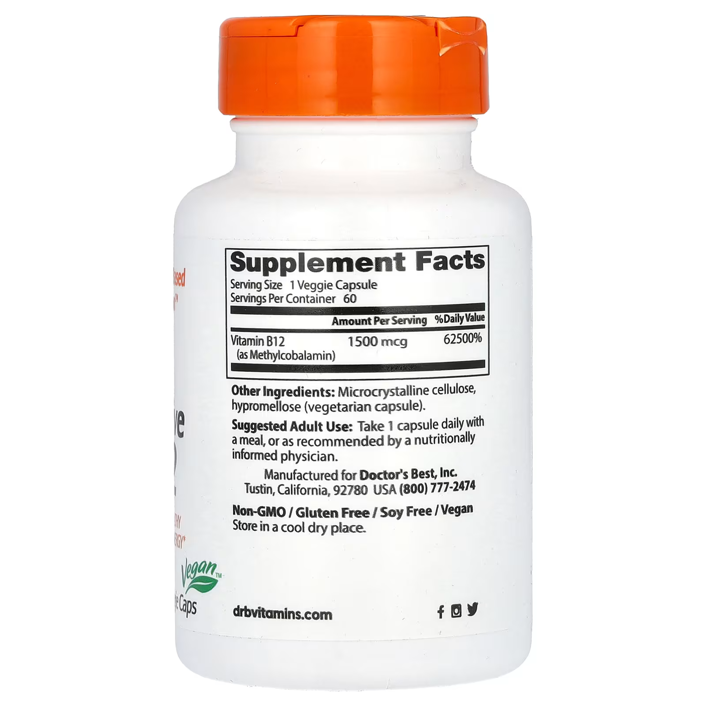 Vegan Fully Active B12 1500 mcg Supplement (*GF)