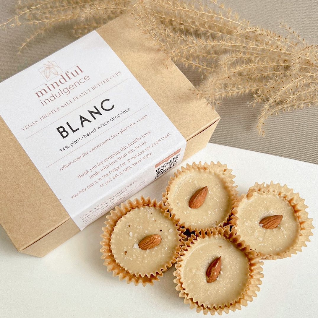 BLANC | White Chocolate Peanut Butter Cups (Box of 6)