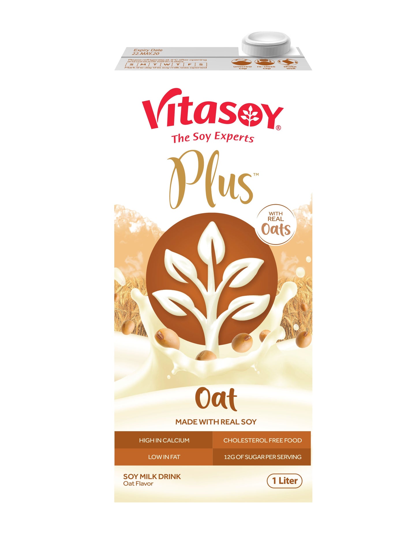 Vitasoy Plus Soy Milk Oat Flavor (GF*)